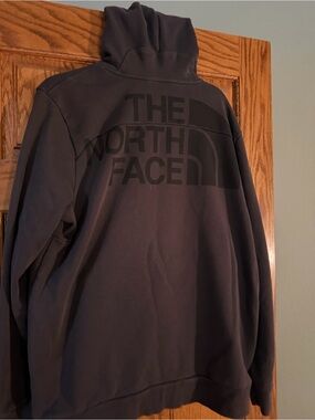 The North Face Hoodie in Dark Charcoal with Black Logo